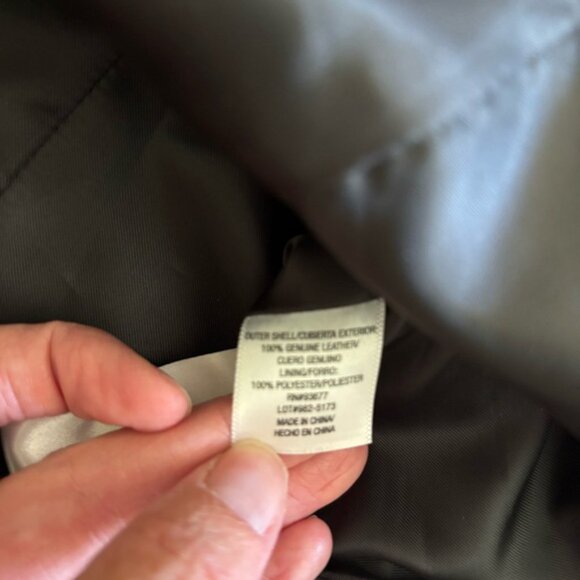 a.n.a Women’s Black Genuine Leather Button Front Jacket - Picture 5 of 7